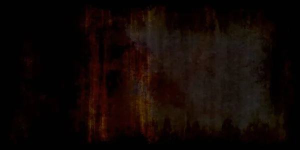Viejo Marrón Oxidado Oscuro Salpicado Espeluznante Papel Barro Líquido Pergamino — Foto de Stock