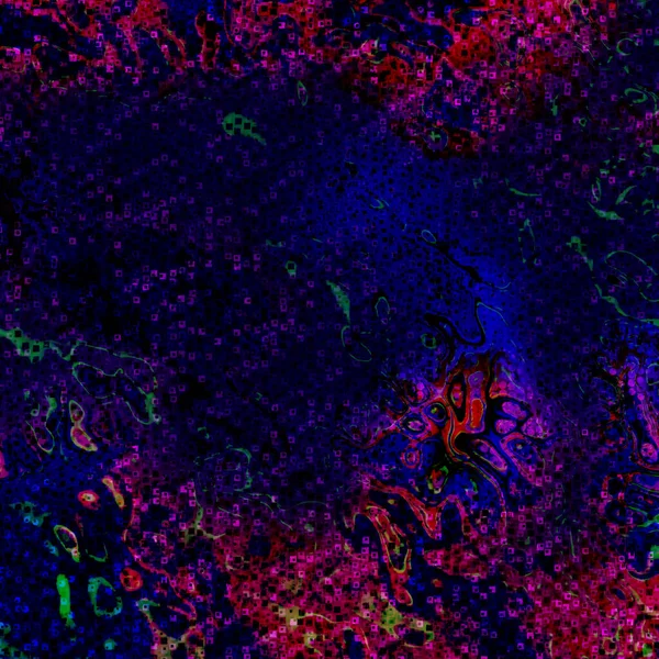 Абстрактний Рожевий Темно Синій Банер Мозаїчним Кубом Горизонтальними Лініями Цифровими — стокове фото