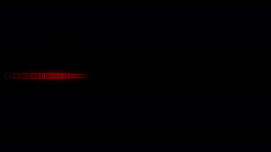 Siyah arkaplanda renkli neon çizgiler halinde parlayan soyut dönen kareler animasyon floresan ışığı. VJ canlı hareket lazer hız şekilleri gece kulüpleri, festival, tekno, rave, trans