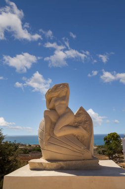 25 Eylül. 2023 Ayia Napa, Kıbrıs. Yunan mitolojisi üzerine heykeller ve sergilerle ünlü açık hava müzesi.