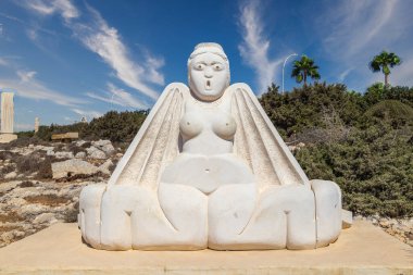 25 Eylül. 2023 Ayia Napa, Kıbrıs. Yunan mitolojisi üzerine heykeller ve sergilerle ünlü açık hava müzesi.