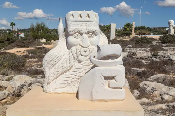 25 Eylül. 2023 Ayia Napa, Kıbrıs. Yunan mitolojisi üzerine heykeller ve sergilerle ünlü açık hava müzesi.