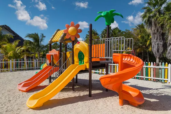 Colorful cildrens playground in a park of Varadero  Cuba.