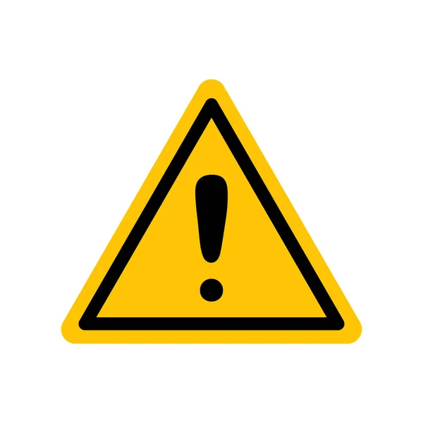 Generic Caution Sign Black Danger Icon Yellow Triangle Symbol Vector — Stok Vektör