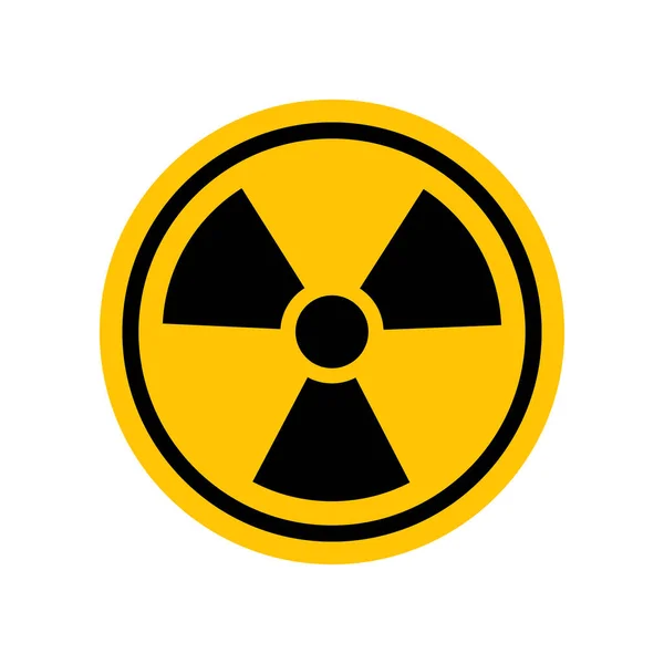 Radyasyon Işareti Iyonlaştırılıyor Sarı Yuvarlak Sembolde Siyah Tehlike Simgesi Radyasyon — Stok Vektör