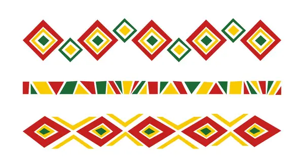 Haziran Ulusal Bağımsızlık Günü Afrika etnik sınırını belirledi. Özgürlük Günü 'nde. Afro-Amerikan kutlaması. Siyahi tarihi ayı. Özgürlük Günü motif çizgisi. Geleneksel geometrik süs