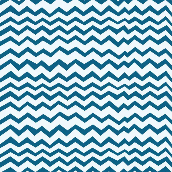 Derin deniz mavisi arkaplanında beyaz zig zag çizgileri olan kusursuz simge deseni. Tekstil ve arka planlar için cesur ve modern geometrik tasarım. Vektör basit geometrik soyut zigzag duvar kağıdı.