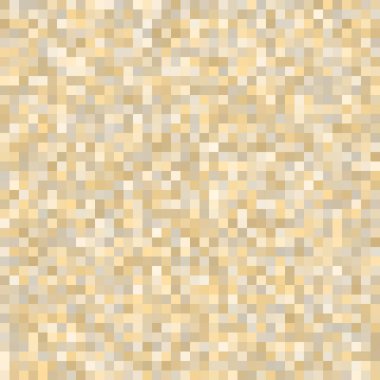 Bej ve açık kahverenginin çeşitli tonlarında küçük karelerin yoğun ızgarasını içeren pürüzsüz desen pikselli veya dijital doku yaratır. Minimalist ve modern arka plan. Vektör piksel resim baskısı.
