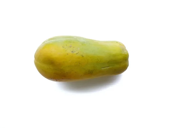 Friss Papaya Gyümölcs Fehér Háttér — Stock Fotó