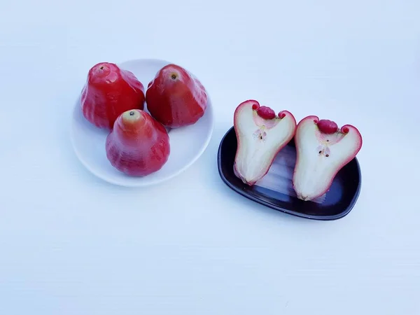 Zblízka Růžových Jablečných Plodů — Stock fotografie