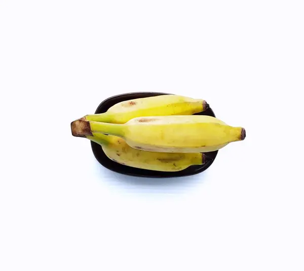 Banán Izolált Fehér Alapon — Stock Fotó