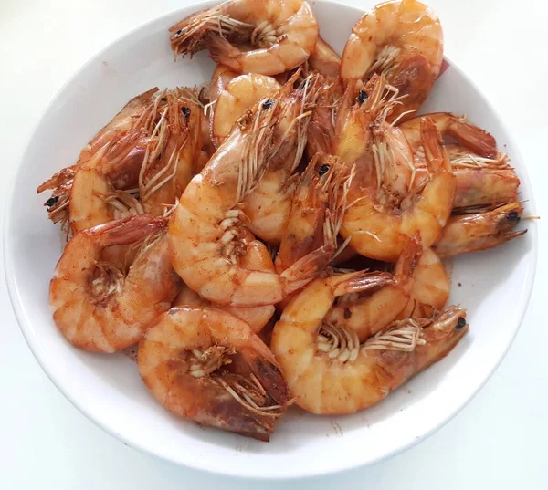Nourriture Thaïlandaise Crevettes Salées Épicées — Photo