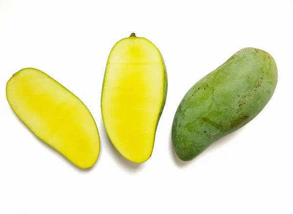 Mango Ovoce Bílém Pozadí Horní Pohled — Stock fotografie