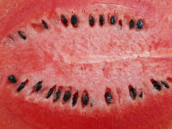 Červené Meloun Ovoce Textura Pozadí — Stock fotografie
