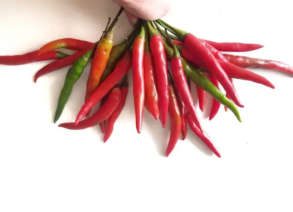 Czerwone Warzywa Chili Białym Tle — Zdjęcie stockowe