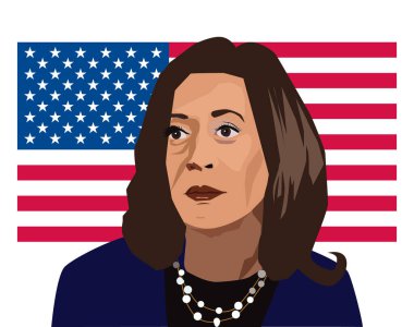5 Kasım 2024 Washington DC, ABD: Başkanlık seçimi. Kamala Harris. Birleşik Devletler Başkanlığı için Aday
