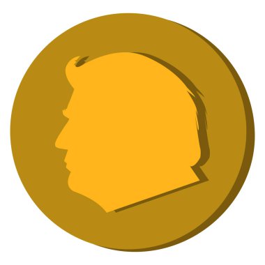 Donald Trump Sikkesi - Vatansever Tasarımlı Altın Kripto Para Birimi (Vatanseverlik Tasarımı); ABD Maliye, İş ve Cumhuriyetçi Tema Başkanının Portresi