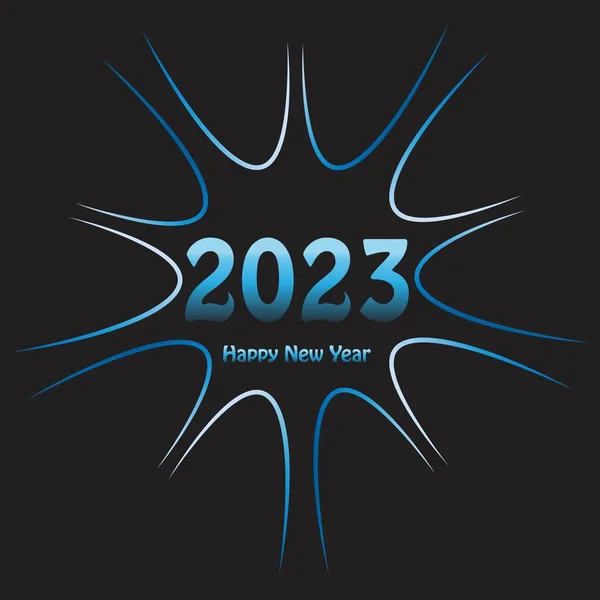 2023 Happy New Year Symbol Neuro Logotype Concept Vector Illustration — Stock Vector