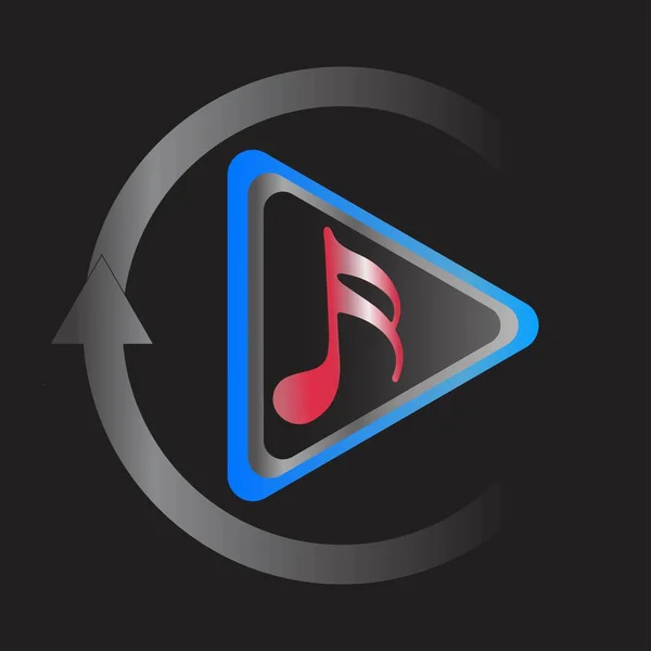 müzik dönüştürücü siyah arkaplanda izole vektör tasarımı