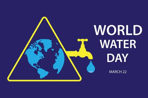 Día Mundial Del Agua Celebrado Marzo Cada Año Ilustración Vectorial — Vector de stock