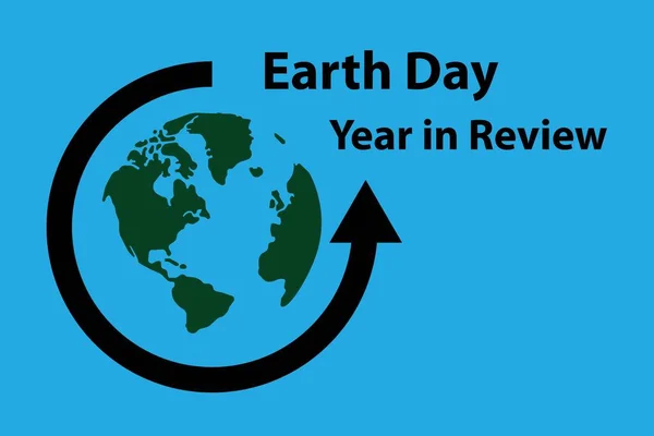 Día Tierra Año Revisión Ilustración Vectorial — Vector de stock