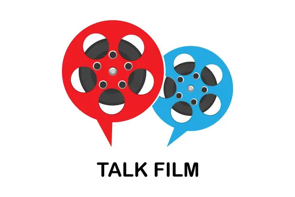 Talk film logo şablonu vektörü