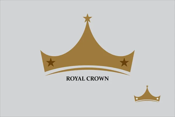 Krone Luxus Logo Design Vorlage — Stockvektor