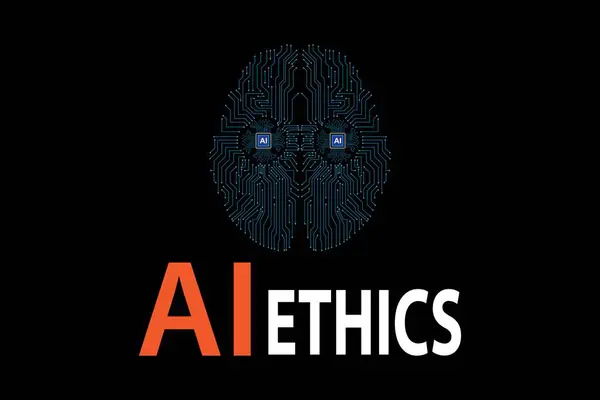 Yapay Zeka Etiği konsepti. Ahlaki karar verme sürecinde sorumluluk sahibi bir geleceğin yüzleri.