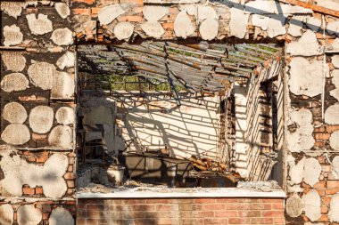 MAKARIV, UKRAINE - 11 Haziran 2022: Rus ordusunun işgalinden sonra Ukrayna 'da yıkım