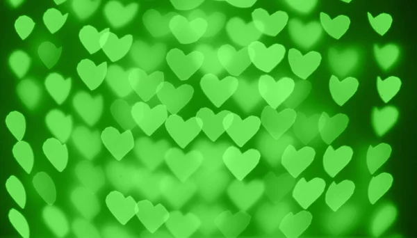 Beautiful Hearts Made Lights Blurred Background Close —  Fotos de Stock