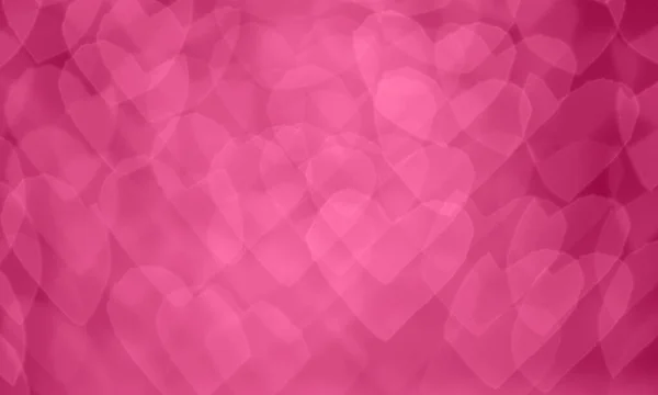 Beautiful Hearts Made Lights Blurred Background Close — Foto Stock