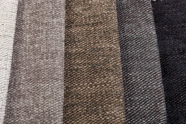 stock image Different samples of textured fabric close-up