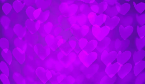 Beautiful Hearts Made Lights Blurred Background Close — Stockfoto