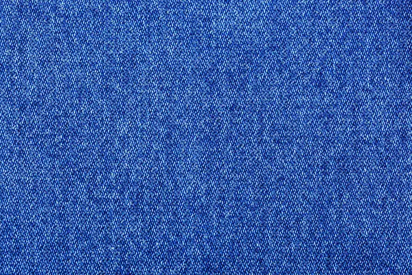Modrá Barva Džíny Textura Tovární Tkaniny Bílém Pozadí Zblízka — Stock fotografie