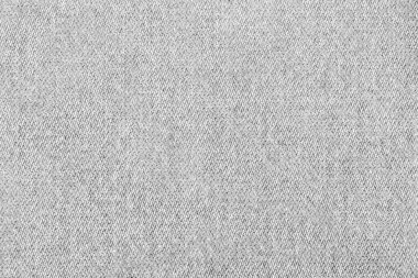 Gri renk kot kumaş, beyaz arkaplanda fabrika kumaşı yakın plan