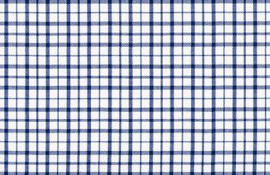 Terzilik için mavi beyaz kumaş, pamuklu kareli kumaş yakın çekim