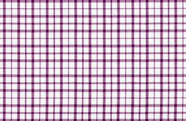 Terzilik için fabrika kumaşının pembe beyaz dokusu, pamuklu kareli kumaş yakın çekim
