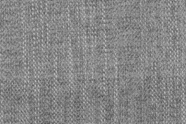 Gri renkli fabrika kumaşı, mobilyaları kapatmak için kumaş dokusu örneği.