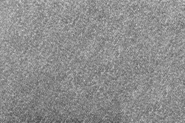 Gri renk kot kumaş, beyaz arkaplanda fabrika kumaşı yakın plan