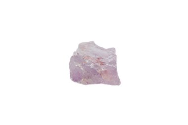 Beyaz zemin üzerindeki Ametist mineral taşı makrosu