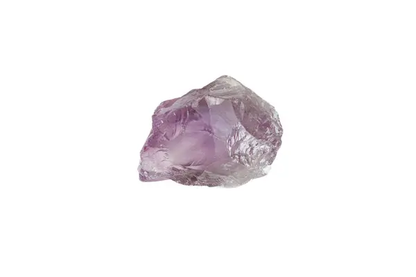 stock image Amethyst mineral stone macro on white background close up