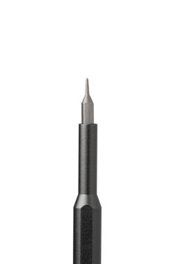 Tornavidayla demir biti beyaz arkaplanda izole edilmiş, yakın plan