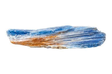Kyanite mineral stone a white background close up clipart