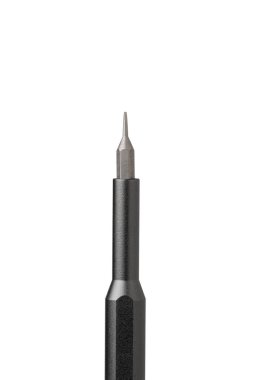 Tornavidayla demir biti beyaz arkaplanda izole edilmiş, yakın plan