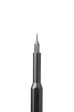 Tornavidayla demir biti beyaz arkaplanda izole edilmiş, yakın plan