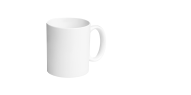 İzole edilmiş beyaz arka planda çay ya da kahve içmek için beyaz fincan.