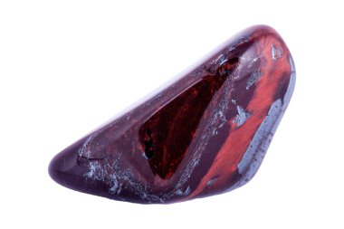 Boğa gözü mineral taşı, kaplan gözü beyaz arka planda.