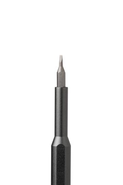 Tornavidayla demir biti beyaz arkaplanda izole edilmiş, yakın plan