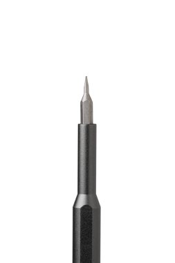 Tornavidayla demir biti beyaz arkaplanda izole edilmiş, yakın plan