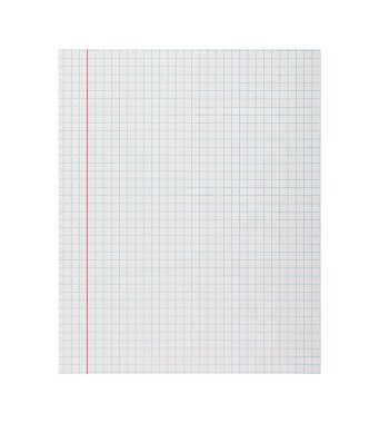 Beyaz arka planda kırmızı kenarlı bu işaretli kağıt tabaka eğitim amaçlı, matematik notları, çalışma planları ve okul ödevleri için idealdir. Şebeke düzeni düzenli bir düzen sağlar, öğrenciler için pratik bir araç haline getirir ve 